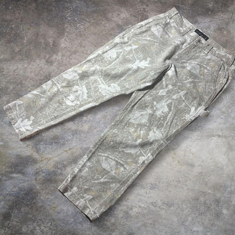 Abercrombie & Fitch Carpenter Pants Men’s Gray Camo 32x28 Workwear Utility